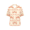 Flamingo Hibiscus Print Pattern Women's Hawaiian Shirt