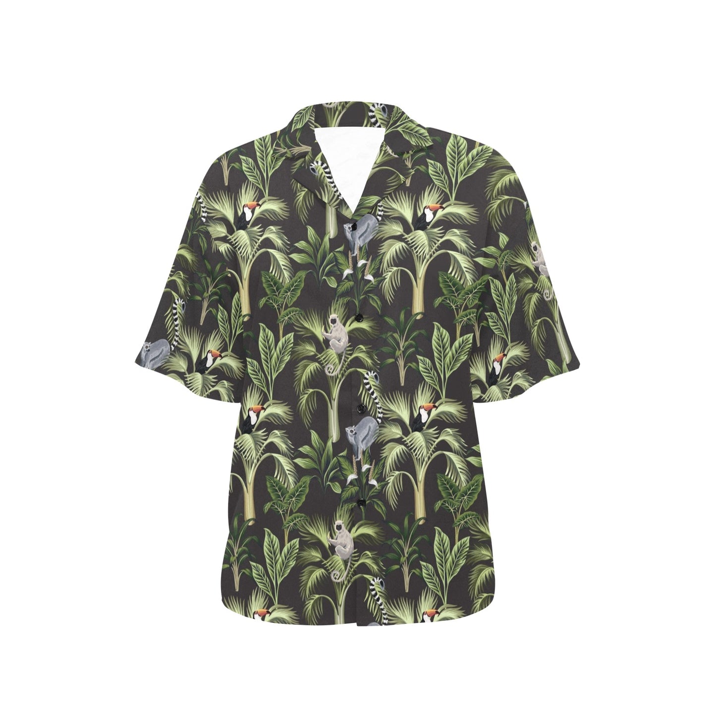 Rainforest Pattern Print Design RF05 Women's Hawaiian Shirt