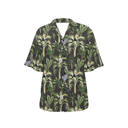 Rainforest Pattern Print Design RF05 Women's Hawaiian Shirt