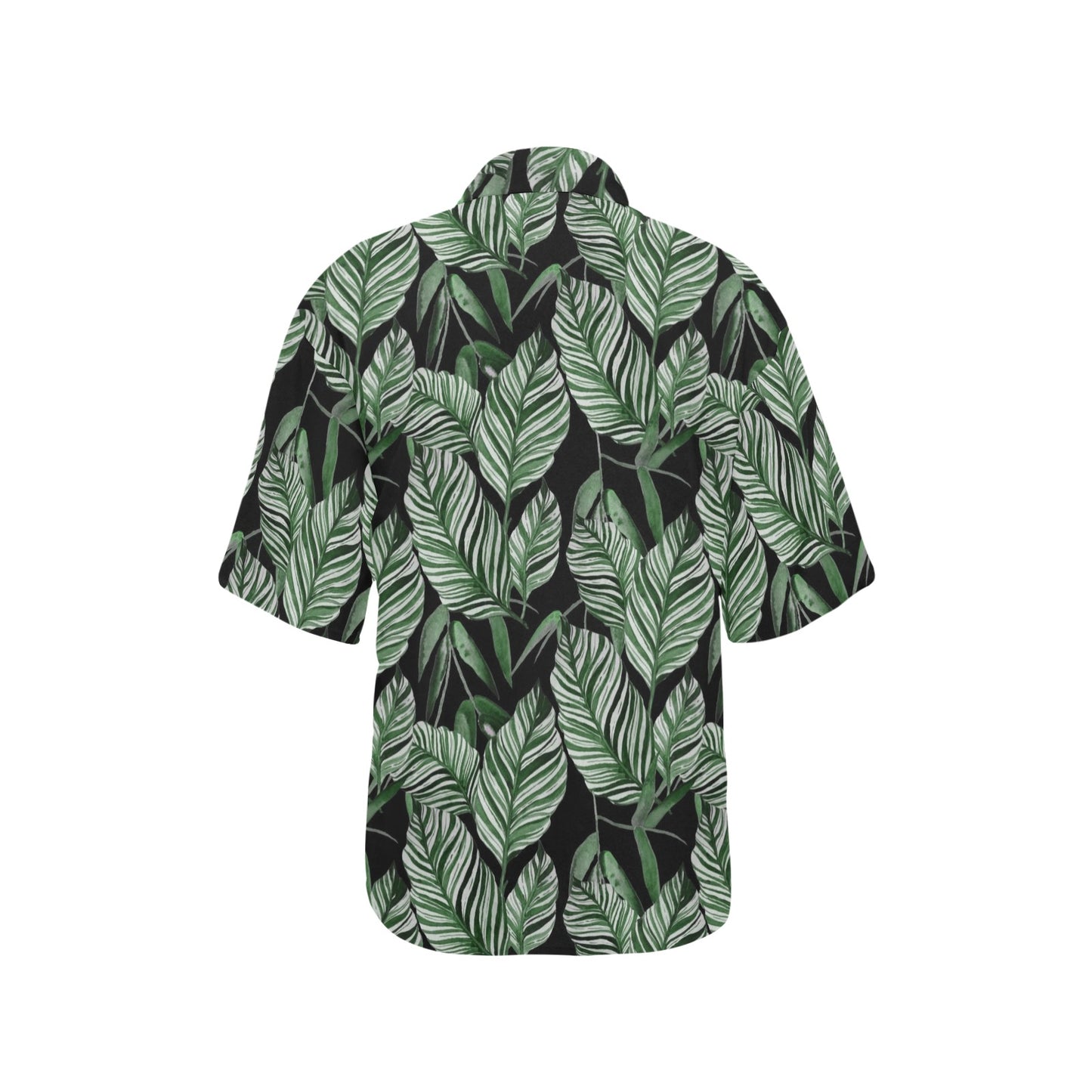 Palm Leaves Pattern Print Design PL09 Women's Hawaiian Shirt