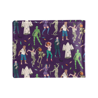 Creepy Zombie Print Design LKS302 Men's ID Card Wallet