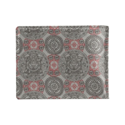 Calendar Aztec Style Print Pattern Men's ID Card Wallet