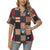 American flag Patchwork Design Women's Hawaiian Shirt