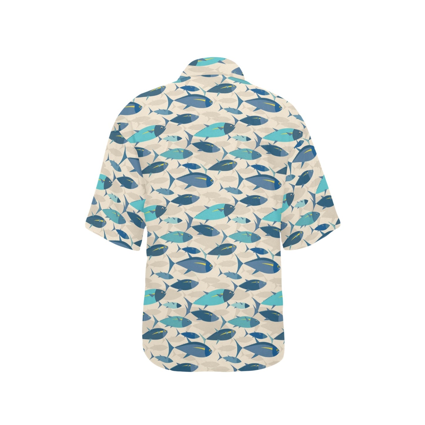 Tuna Fish Print Design LKS302 Women's Hawaiian Shirt