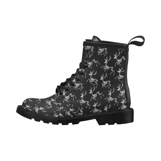 Deer Skeleton Print Pattern Women's Boots