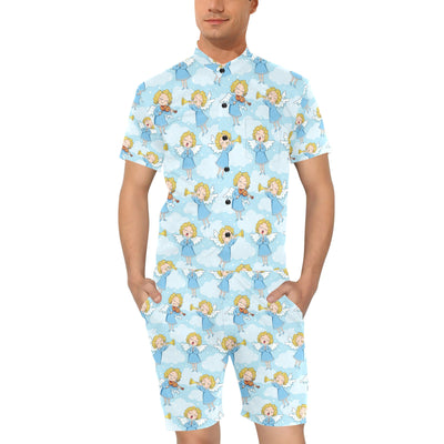 Angel Musician Pattern Print Design 09 Men's Romper