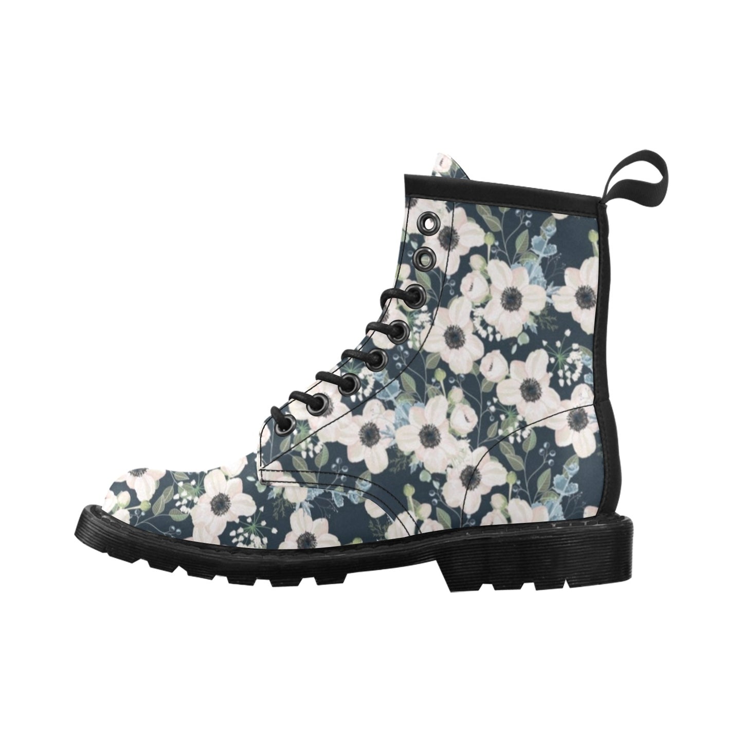 Anemone Pattern Print Design AM02 Women's Boots