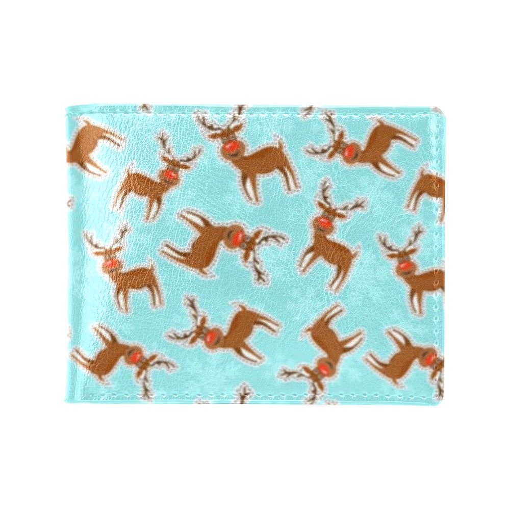 Reindeer Print Design LKS403 Men's ID Card Wallet
