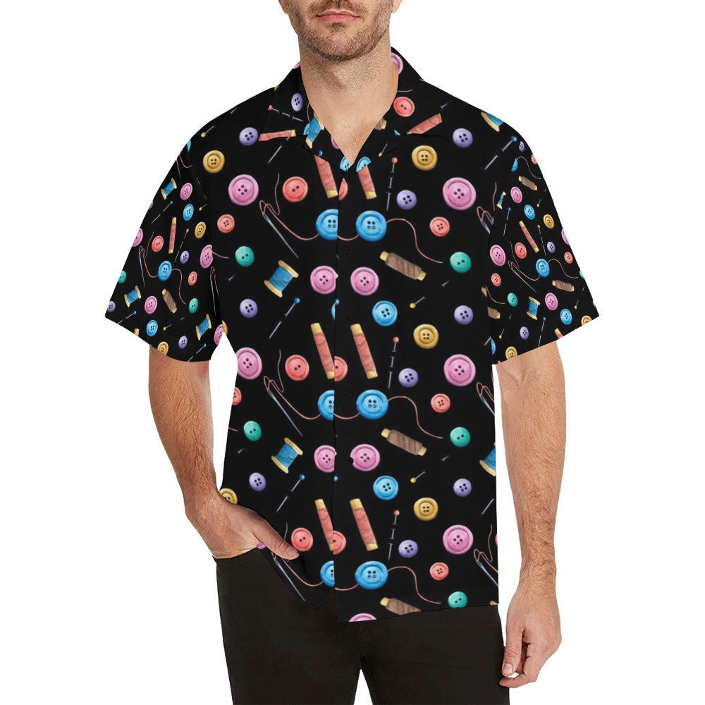 Sewing Print Design LKS309 Men's Hawaiian Shirt