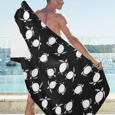Sea Turtle Print Design LKS303 Beach Towel 32" x 71"