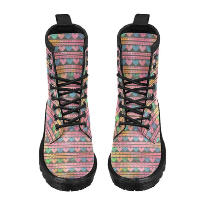 Heart Pattern Print Design HE010 Women's Boots