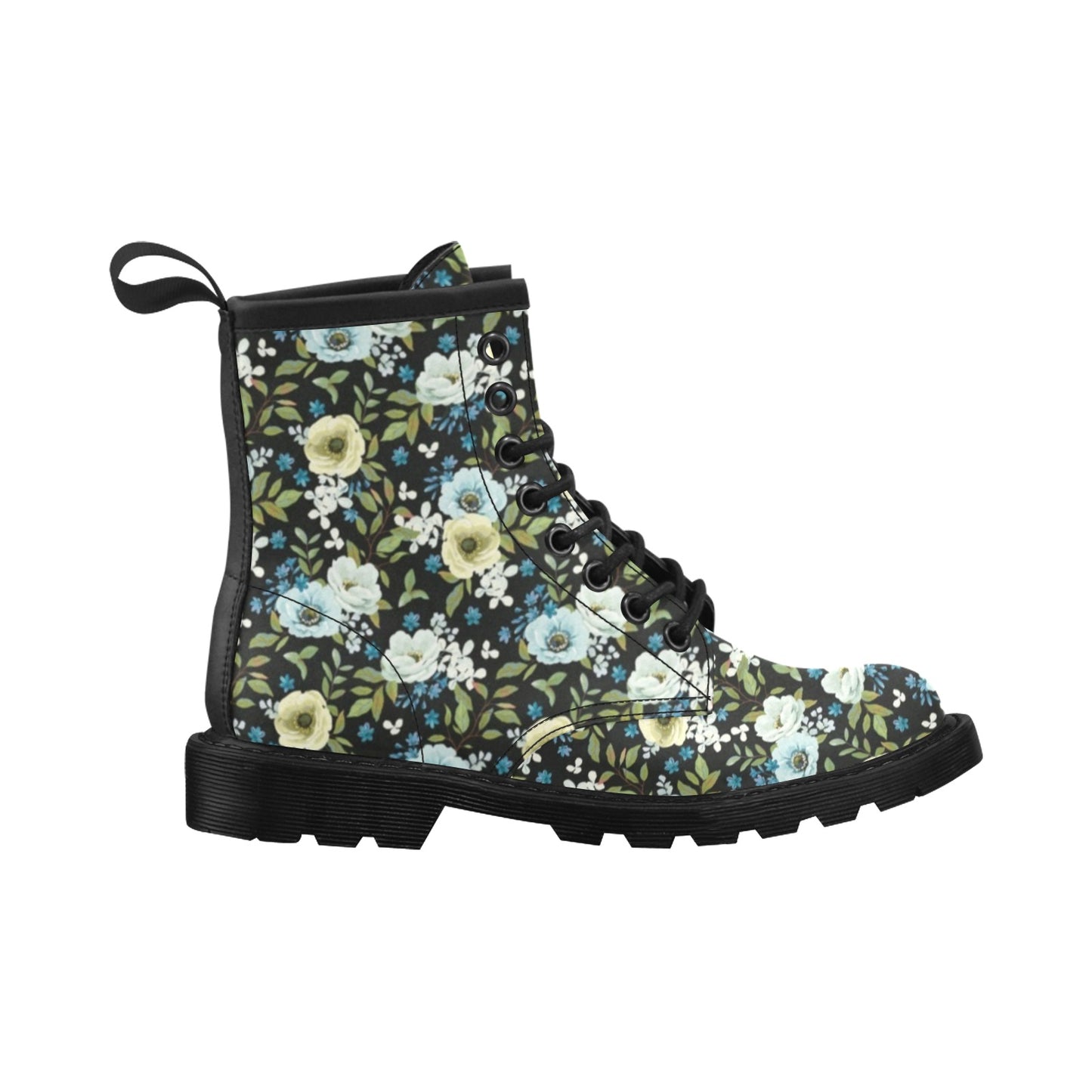 Anemone Pattern Print Design AM03 Women's Boots