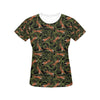 Tiger Pattern Print Design LKS303 Women's  T-shirt