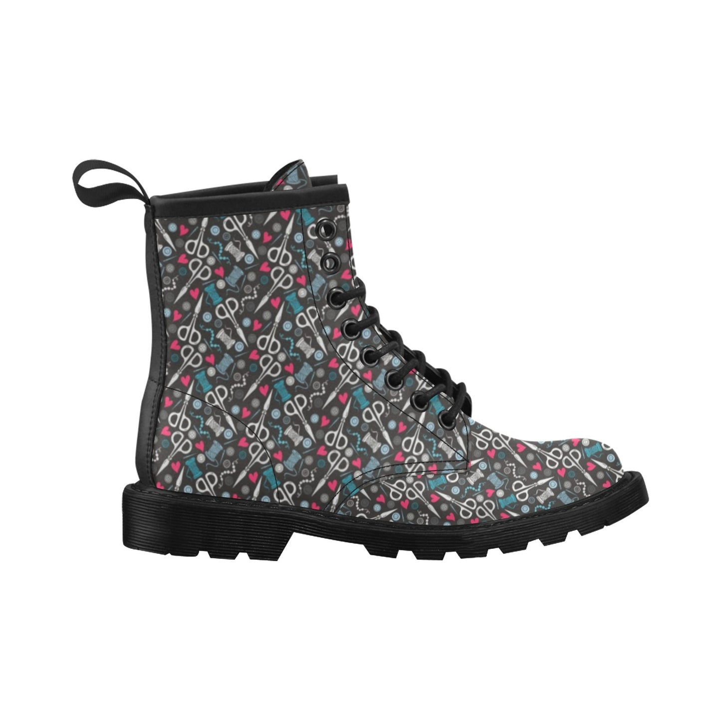 Sewing Equipment Print Design LKS305 Women's Boots