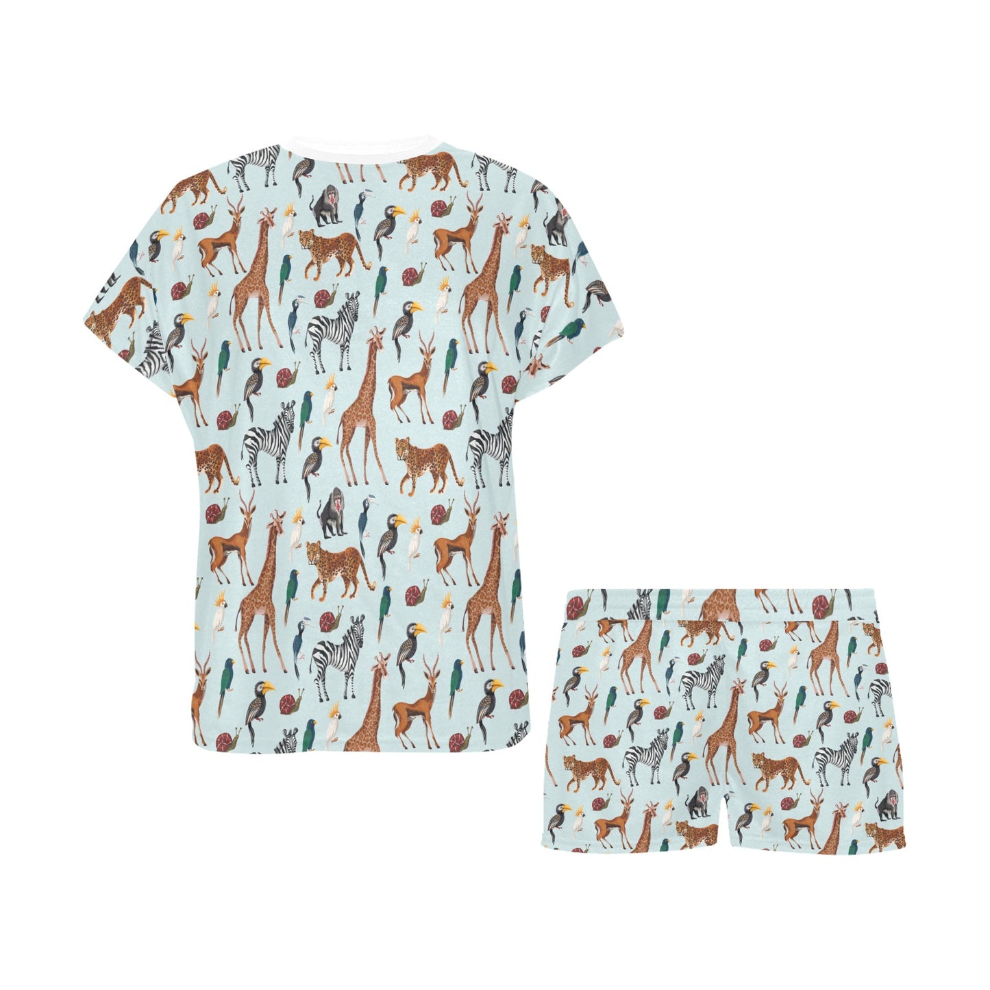 Safari Animal Print Design LKS306 Women's Short Pajama Set