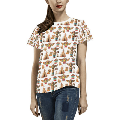 Totem Native Print Design LKS303 Women's  T-shirt