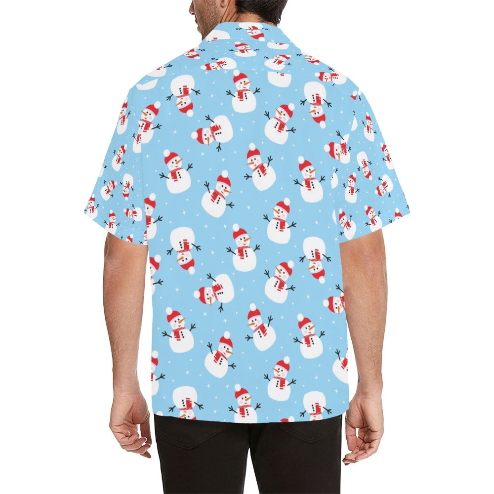 Snowman Print Design LKS305 Men's Hawaiian Shirt
