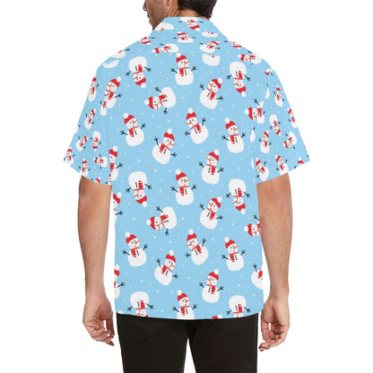 Snowman Print Design LKS305 Men's Hawaiian Shirt