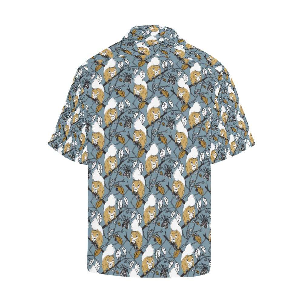 Squirrel Print Design LKS305 Men's Hawaiian Shirt