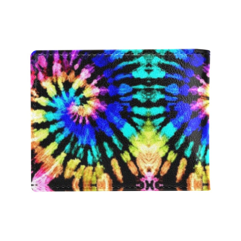 Tie Dye Rainbow Design Print Men's ID Card Wallet