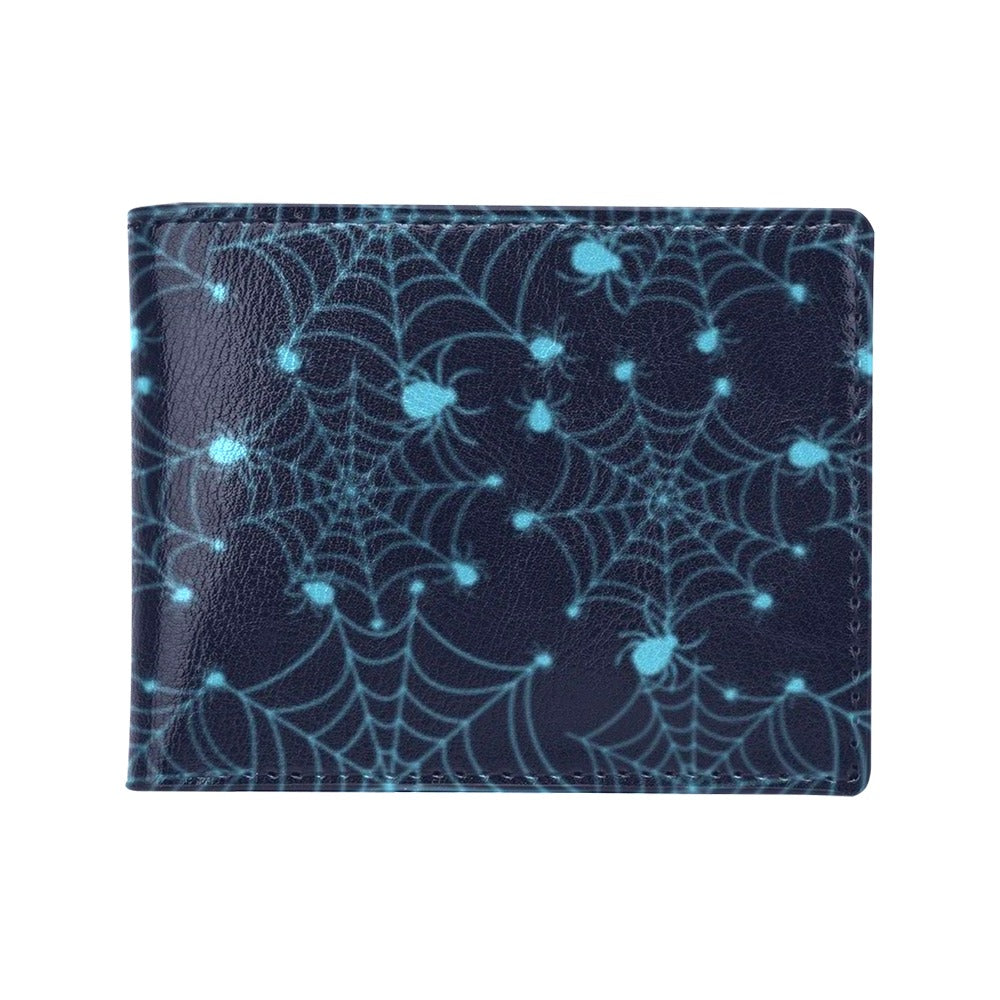 Spider Web Blue Print Design LKS304 Men's ID Card Wallet