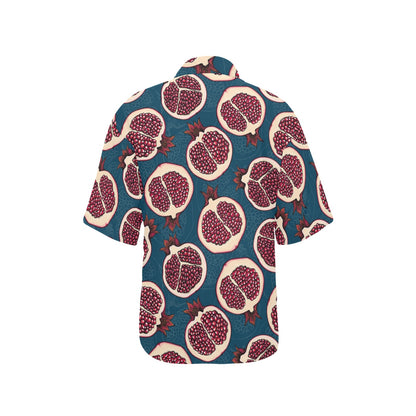Pomegranate Pattern Print Design PG02 Women's Hawaiian Shirt