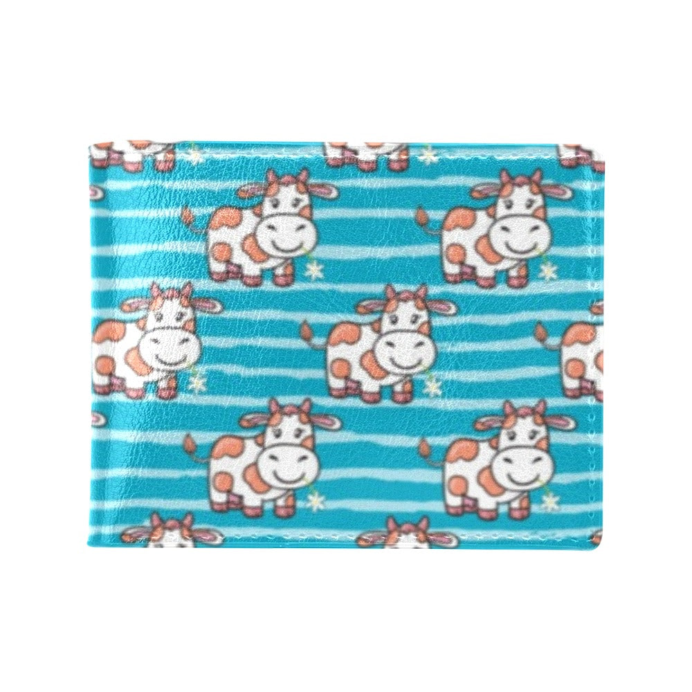 Cow Cute Print Pattern Men's ID Card Wallet