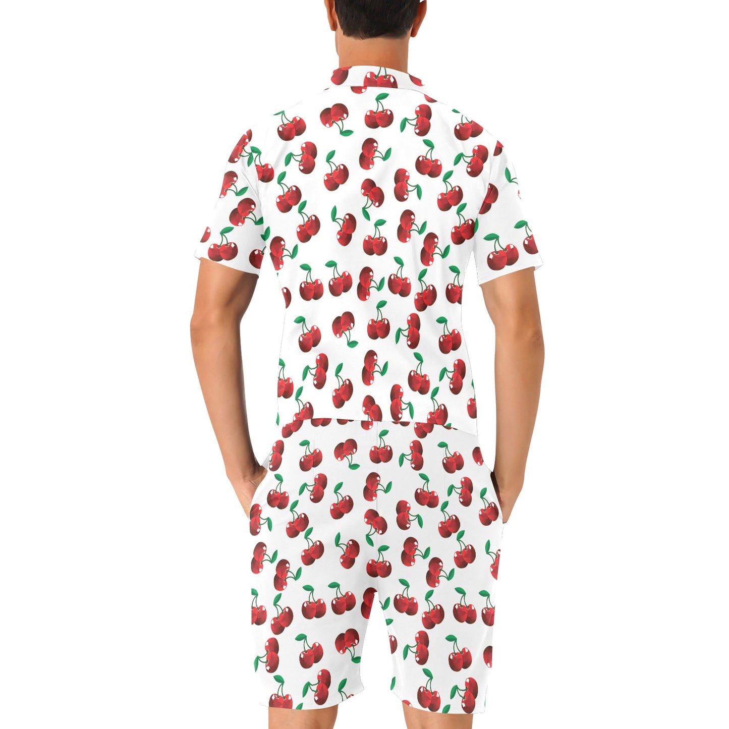Cherry Pattern Print Design 01 Men's Romper