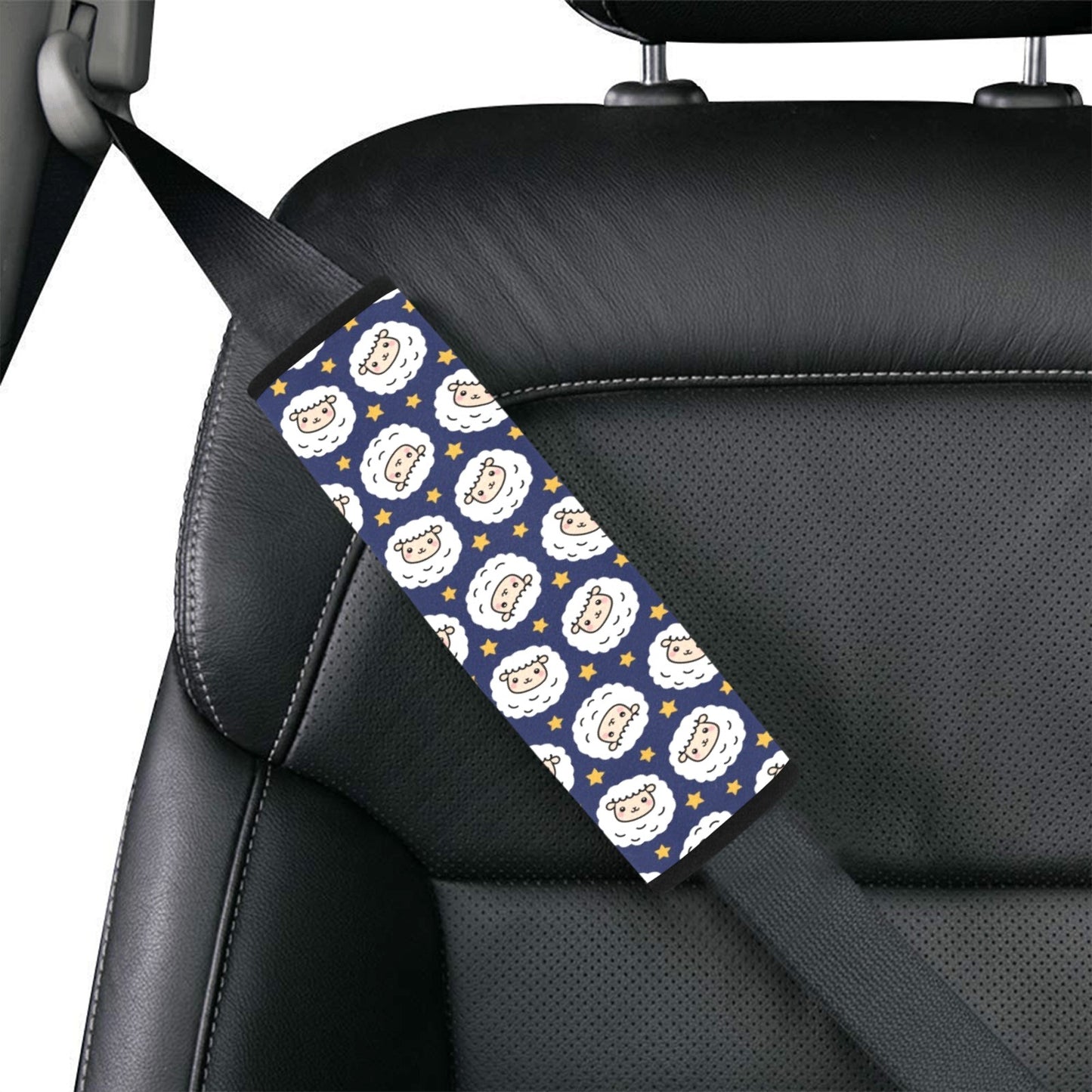 Sheep Print Design LKS402 Car Seat Belt Cover