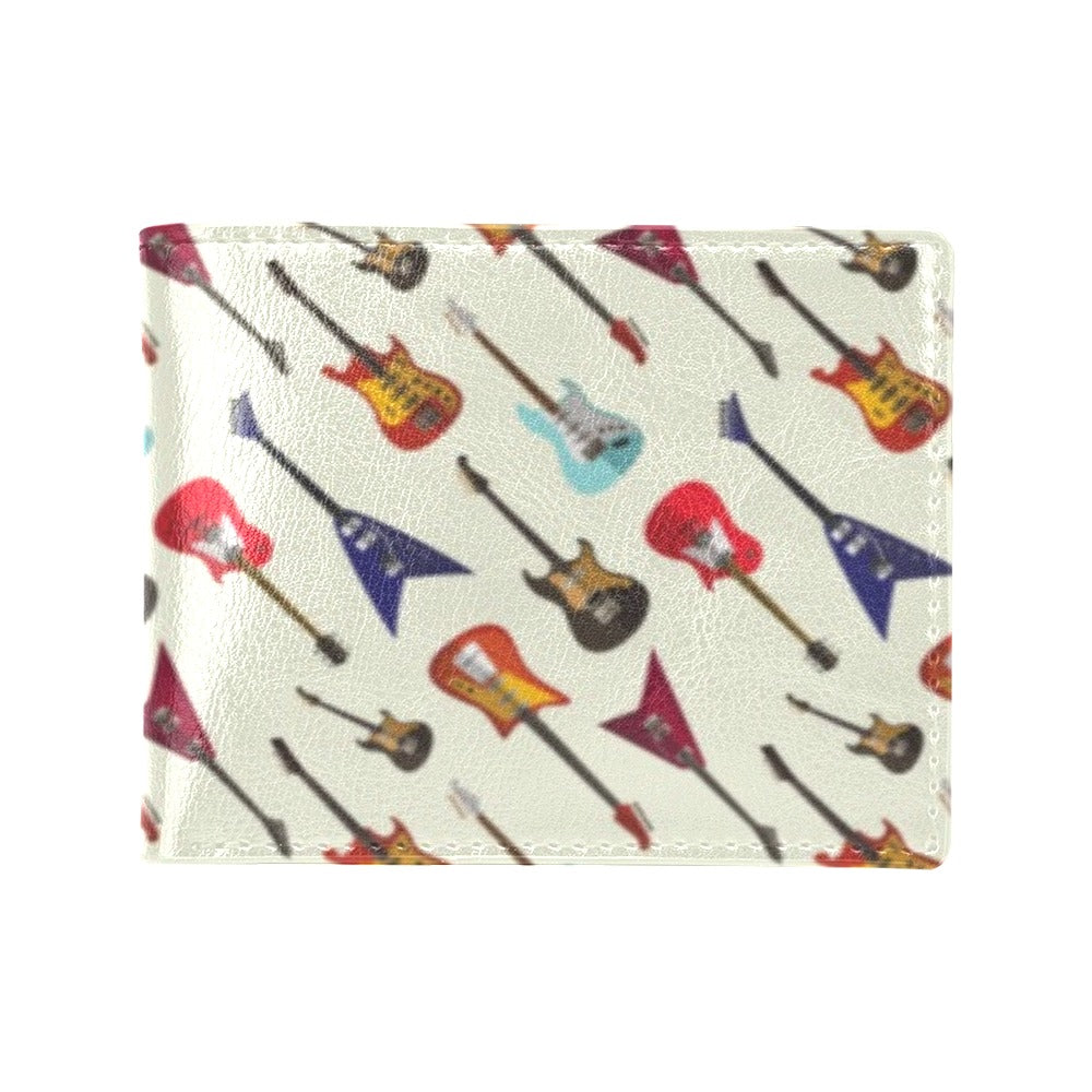 Electric Guitar Print Design LKS404 Men's ID Card Wallet