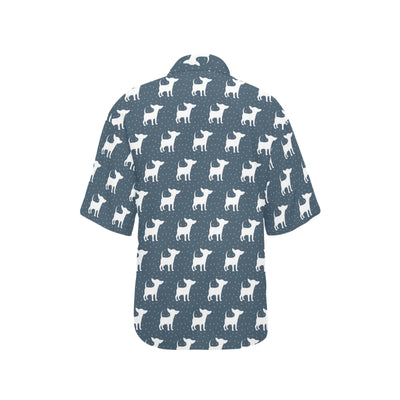 Chihuahua Pattern Print Design 03 Women's Hawaiian Shirt