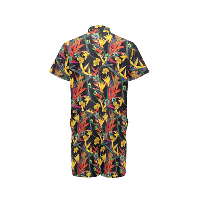 Bird Of Paradise Pattern Print Design BOP016 Men's Romper