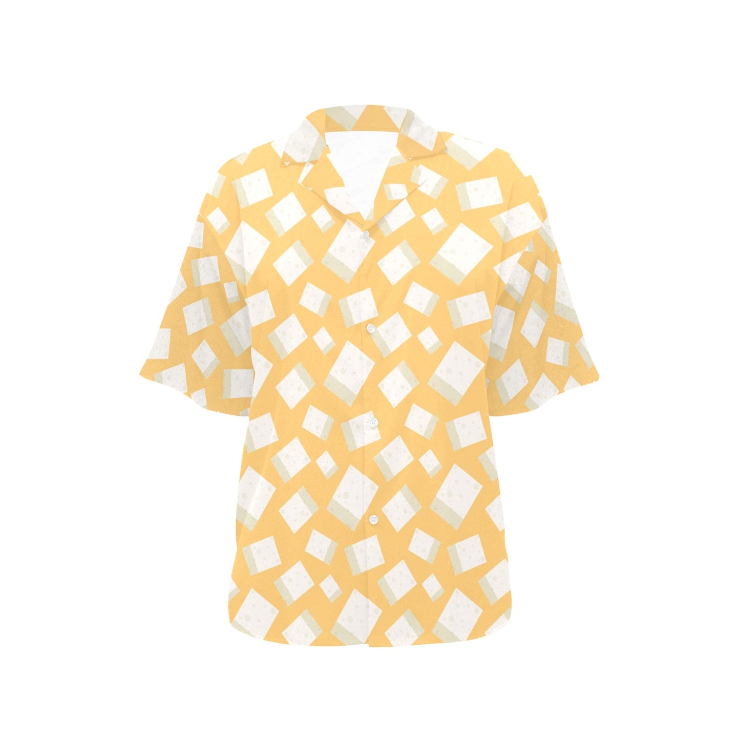 Tofu Print Design LKS302 Women's Hawaiian Shirt