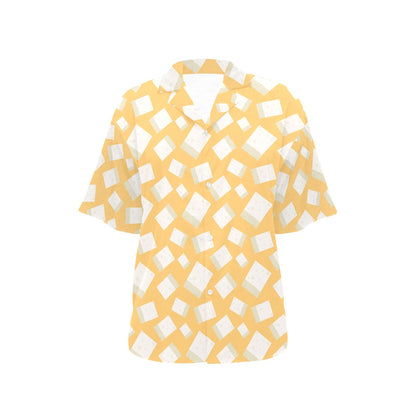 Tofu Print Design LKS302 Women's Hawaiian Shirt
