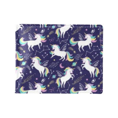 Unicorn Print Design LKS305 Men's ID Card Wallet