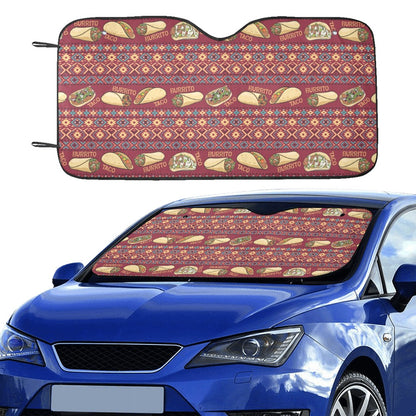 Burrito Taco Print Design LKS302 Car front Windshield Sun Shade