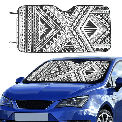 Samoan Tattoo Style Print Design LKS307 Car front Windshield Sun Shade