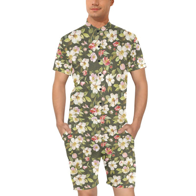 Apple blossom Pattern Print Design AB01 Men's Romper