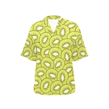 Kiwi Pattern Print Design KW07 Women's Hawaiian Shirt