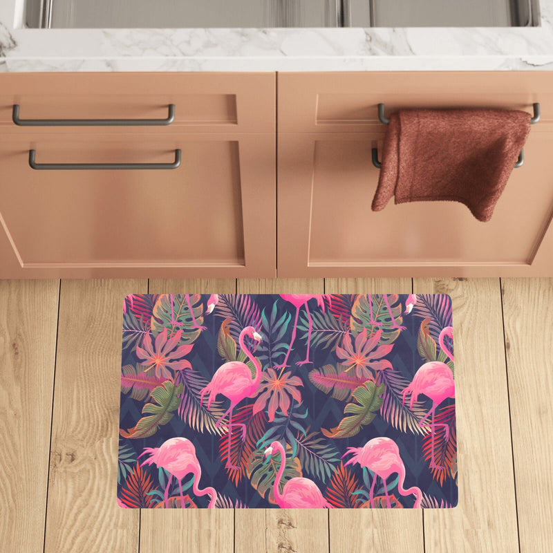 Flamingo Tropical Pattern Kitchen Mat