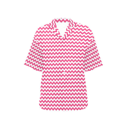 Chevron Print Design LKS402 Women's Hawaiian Shirt
