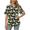 Alpaca Cactus Pattern Print Design 07 Women's Hawaiian Shirt