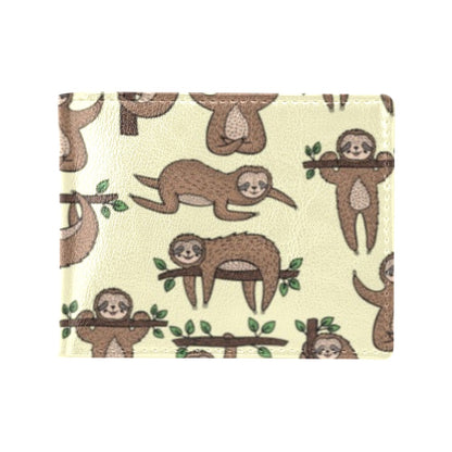 Sloth Print Design LKS3010 Men's ID Card Wallet
