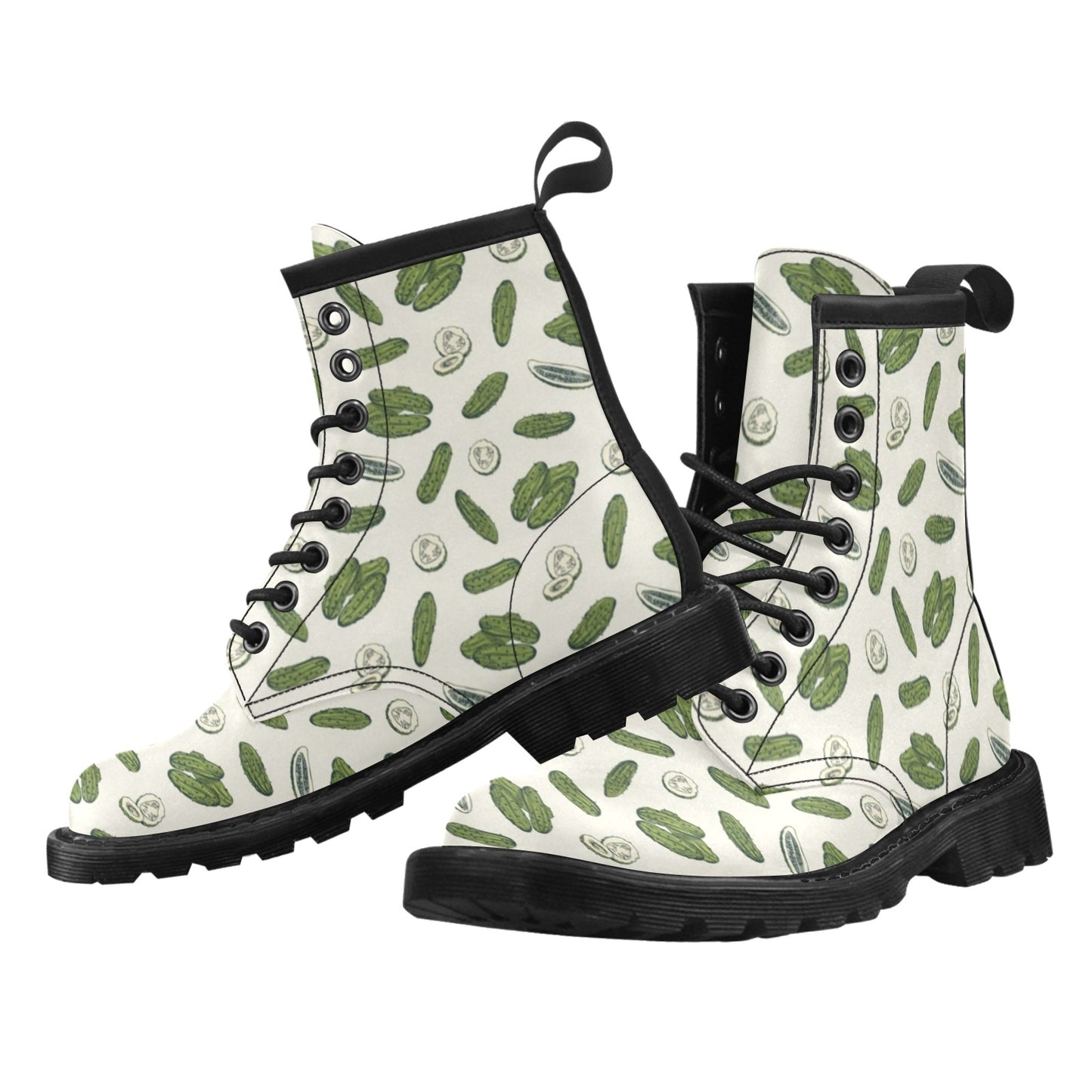 Cucumber Pattern Print Design CC05 Women's Boots