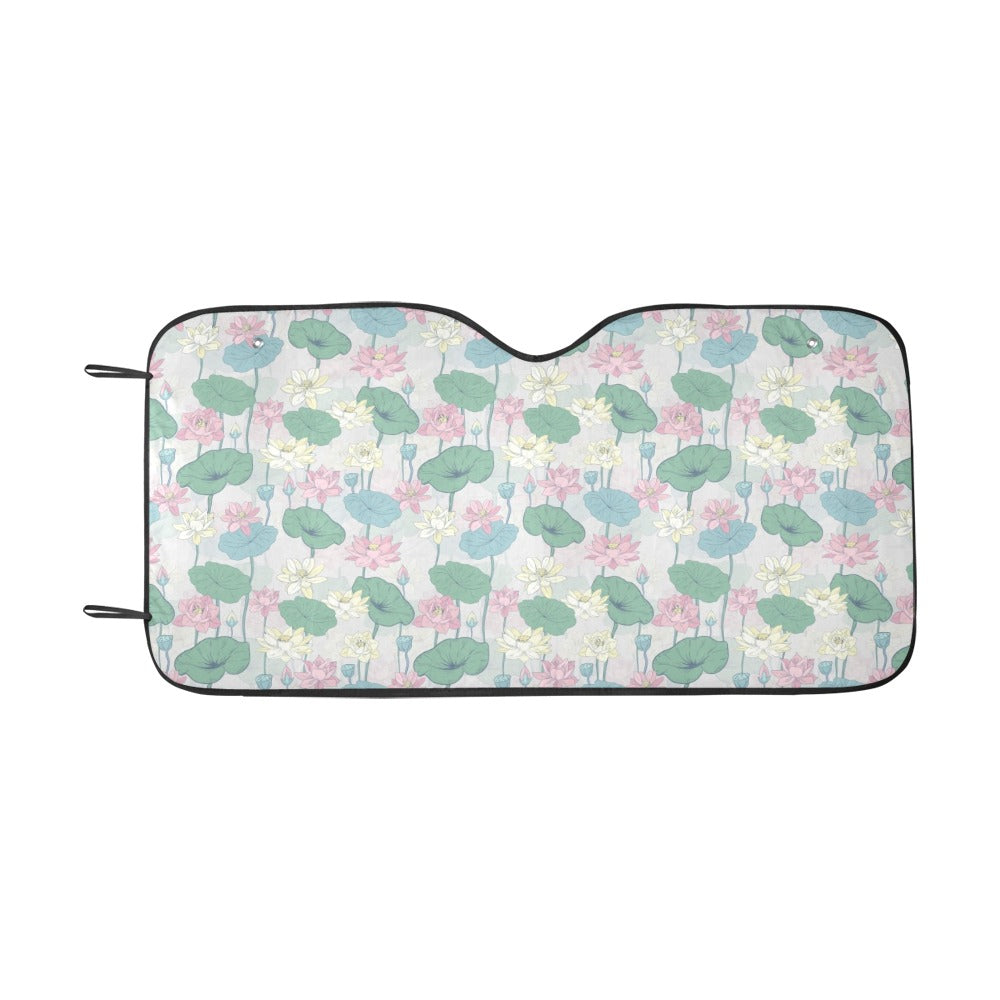 Water Lily Print Design LKS305 Car front Windshield Sun Shade