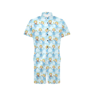 Angel Musician Pattern Print Design 09 Men's Romper