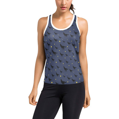 Wolf Print Design LKS301 Women's Racerback Tank Top