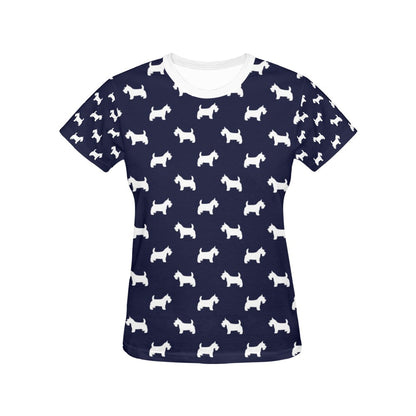 Scottish Terriers Print Design LKS3019 Women's  T-shirt