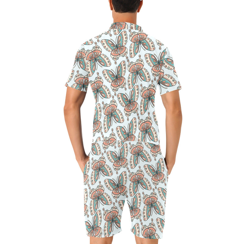 Butterfly Pattern Men's Romper