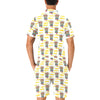 Tiki Smile Mask Print Pattern Men's Romper